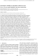 Cover page: Interannual variability in atmospheric mineral aerosols from a 22-year model simulation and observational data