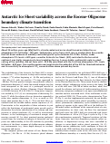 Cover page: Antarctic Ice Sheet variability across the Eocene-Oligocene boundary climate transition