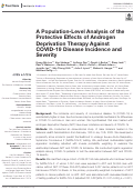 Cover page: A Population-Level Analysis of the Protective Effects of Androgen Deprivation Therapy Against COVID-19 Disease Incidence and Severity