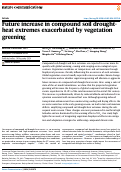Cover page: Future increase in compound soil drought-heat extremes exacerbated by vegetation greening.