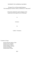 Cover page: Emergent Voices of (Neo)colonial Resistance: The Contemporary Literatures, Cultures, and Histories of “Micronesia”