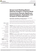 Cover page: Group-Level Ranking-Based Hubness Analysis of Human Brain Connectome Reveals Significant Interhemispheric Asymmetry and Intraparcel Heterogeneities.