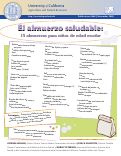 Cover page: El almuerzo saludable: 15 almuerzos para niños de edad escolar