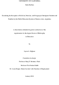 Cover page: Examining the Reception of Bolivian, Peruvian, and Paraguayan Immigrant Students and Families by the Public Education System of Buenos Aires, Argentina