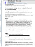 Cover page: Emotion regulation strategy selection in daily life: The role of social context and goals