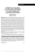 Cover page: The Effect of Adjusted Actuarial Risk Assessment on Mock-Jurors’ Decisions in a Sexual Predator Commitment Proceeding