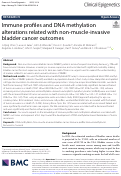 Cover page: Immune profiles and DNA methylation alterations related with non-muscle-invasive bladder cancer outcomes