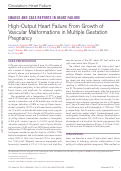 Cover page: High-Output Heart Failure From Growth of Vascular Malformations in Multiple Gestation Pregnancy.