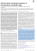 Cover page: Infrared optical and thermal properties of microstructures in butterfly wings