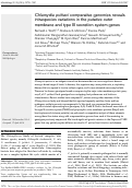 Cover page: Chlamydia psittaci comparative genomics reveals intraspecies variations in the putative outer membrane and type III secretion system genes