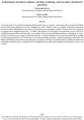 Cover page: Performance incentives enhance alerting, orienting, and executive attentional processes