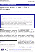 Cover page: Metagenomic analysis of basal ice from an Alaskan glacier