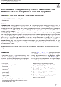 Cover page: Medical Nutrition Therapy Provided by Dietitians is Effective and Saves Healthcare Costs in the Management of Adults with Dyslipidemia.