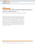 Cover page: Tricritical wings and modulated magnetic phases in LaCrGe3 under pressure