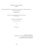 Cover page: Efficient Algorithms for Road Networks and Noisy Sorting: an Experimental and Theoretical Perspective