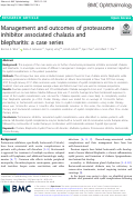 Cover page: Management and outcomes of proteasome inhibitor associated chalazia and blepharitis: a case series.