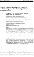 Cover page: Spectral variation of the infrared absorption coefficient in pulsed photothermal profiling of biological samples