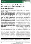 Cover page: Chemosynthetic origin of 14C-depleted dissolved organic matter in a ridge-flank hydrothermal system