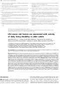 Cover page: Life-course risk factors are associated with activity of daily living disability in older adults