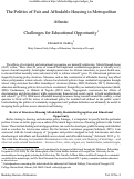 Cover page: The Politics of Fair and Affordable Housing in Metropolitan Atlanta: Challenges for Educational Opportunity