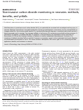 Cover page: Non-invasive carbon dioxide monitoring in neonates: methods, benefits, and pitfalls.