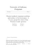 Cover page: Physical workload, ergonomic problems, and incidence of low back injury: A 7.5-year prospective study of San Francisco transit operators