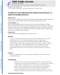 Cover page: The Effects of Two Influential Early Childhood Interventions on Health and Healthy Behaviour