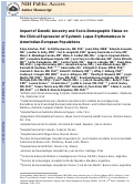 Cover page: Impact of genetic ancestry and sociodemographic status on the clinical expression of systemic lupus erythematosus in American Indian–European populations