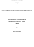 Cover page: Teaching About Economic Inequality in United States Secondary Mathematics Classrooms