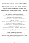 Cover page: High-Rate Lithium Cycling and Structure Evolution in Mo<sub>4</sub>O<sub>11</sub>