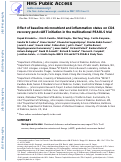 Cover page: Effect of baseline micronutrient and inflammation status on CD4 recovery post-cART initiation in the multinational PEARLS trial