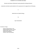 Cover page: Derivation and Analysis of Distributed Computing Algorithms in Biological Systems