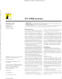 Cover page: CT of rib lesions.