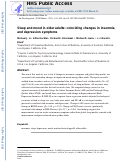 Cover page: Sleep and mood in older adults: coinciding changes in insomnia and depression symptoms