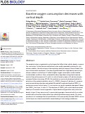 Cover page: Baseline oxygen consumption decreases with cortical depth