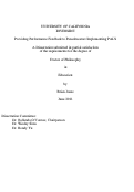 Cover page: Providing Performance Feedback to Paraeducators Implementing PALS