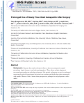 Cover page: Prolonged use of newly prescribed gabapentin after surgery.