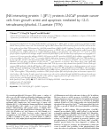 Cover page: JNK interacting protein 1 (JIP-1) protects LNCaP prostate cancer cells from growth arrest and apoptosis mediated by 12-0-tetradecanoylphorbol-13-acetate (TPA)