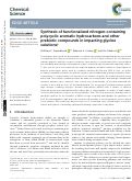 Cover page: Synthesis of functionalized nitrogen-containing polycyclic aromatic hydrocarbons and other prebiotic compounds in impacting glycine solutions.