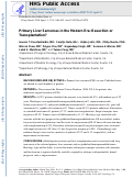 Cover page: Primary liver sarcomas in the modern era: Resection or transplantation?