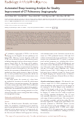 Cover page: Automated Deep Learning Analysis for Quality Improvement of CT Pulmonary Angiography.