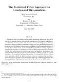 Cover page: The Statistical Filter Approach to Constrained Optimization