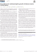 Cover page: No evidence for methanotrophic growth of diverse marine methanogens