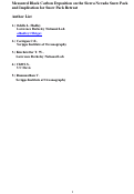 Cover page: Measured Black Carbon Deposition on the Sierra Nevada Snow Pack and Implication for Snow Pack Retreat