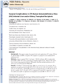 Cover page: Surgical complications in 275 HIV-infected liver and/or kidney transplantation recipients