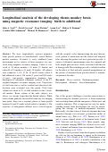 Cover page: Longitudinal analysis of the developing rhesus monkey brain using magnetic resonance imaging: birth to adulthood