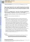 Cover page: Hippocampal dysfunction and cognitive impairments provoked by chronic early-life stress involve excessive activation of CRH receptors