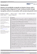 Cover page: Absence of myofibrillar myopathy in Quarter Horses with a histopathological diagnosis of type 2 polysaccharide storage myopathy and lack of association with commercial genetic tests