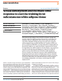 Cover page: Sexual dimorphism and the multi-omic response to exercise training in rat subcutaneous white adipose tissue