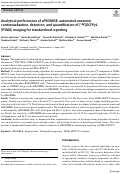 Cover page: Analytical performance of aPROMISE: automated anatomic contextualization, detection, and quantification of [18F]DCFPyL (PSMA) imaging for standardized reporting